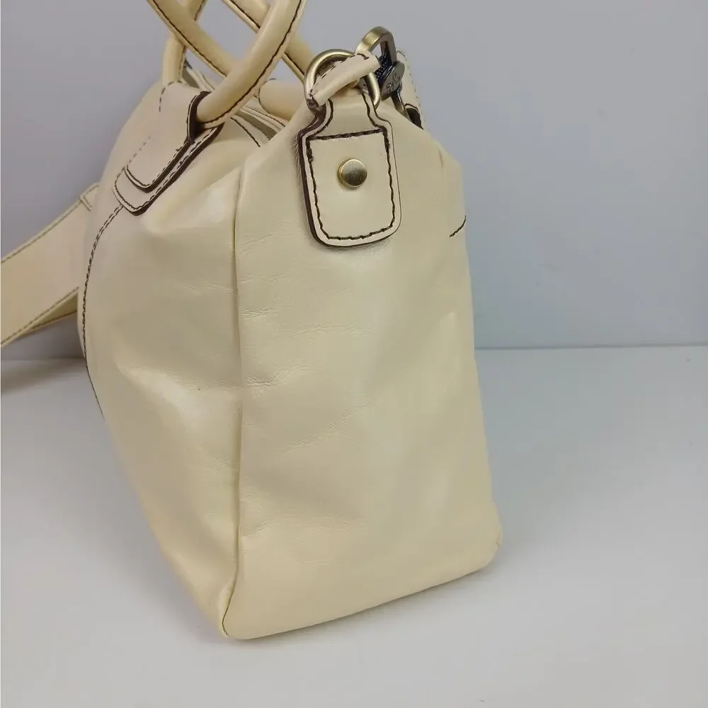HOBO Vintage Hide Collection Sheila Premium Leather Satchel Bag Butter Yellow